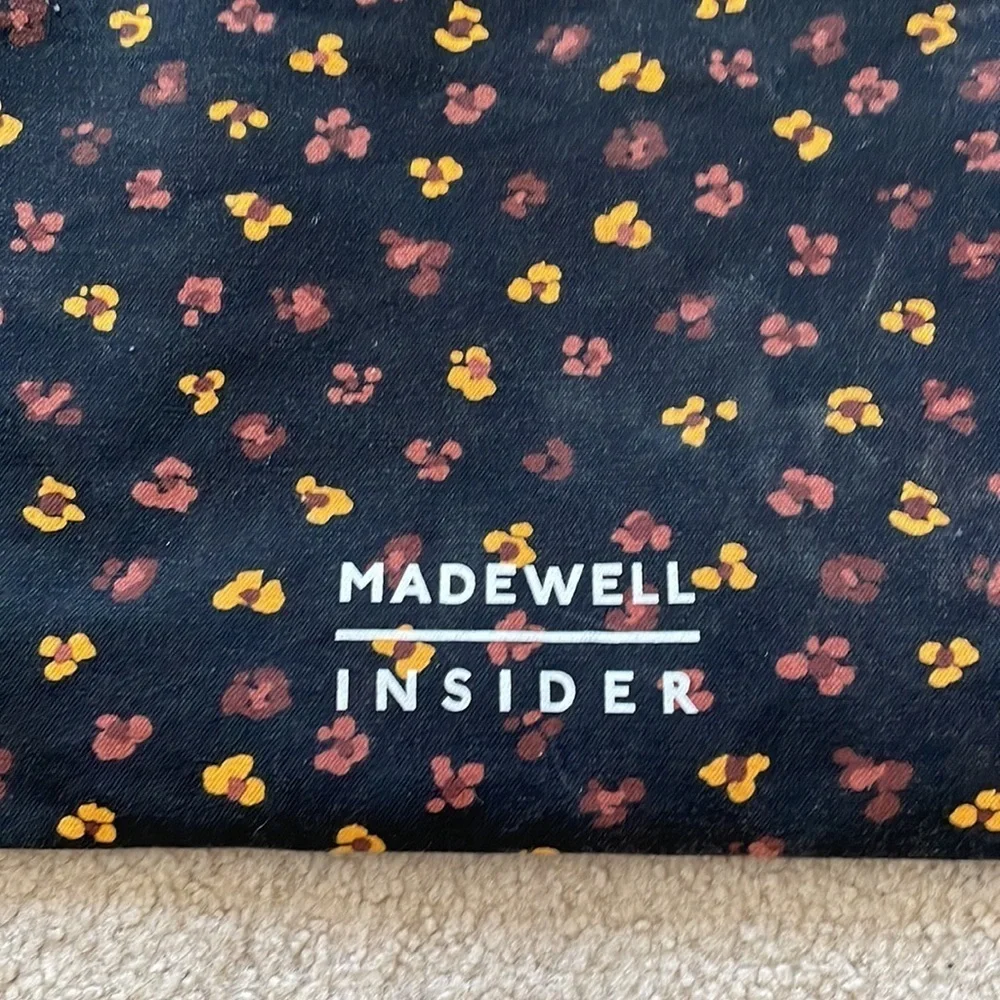 Madewell Insider floral black and yellow tote bag